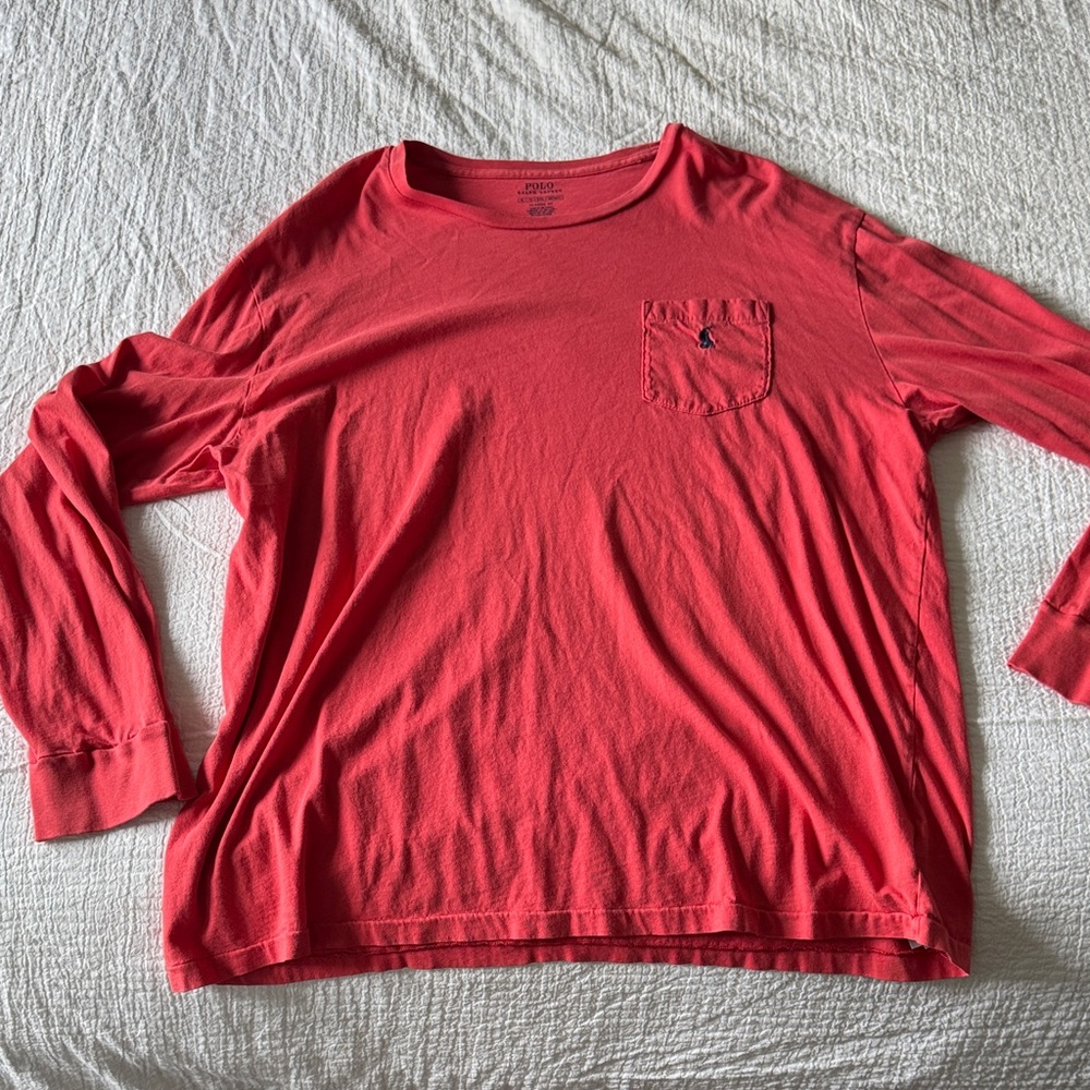 Polo Ralph Lauren Coral Long Sleeve Tee